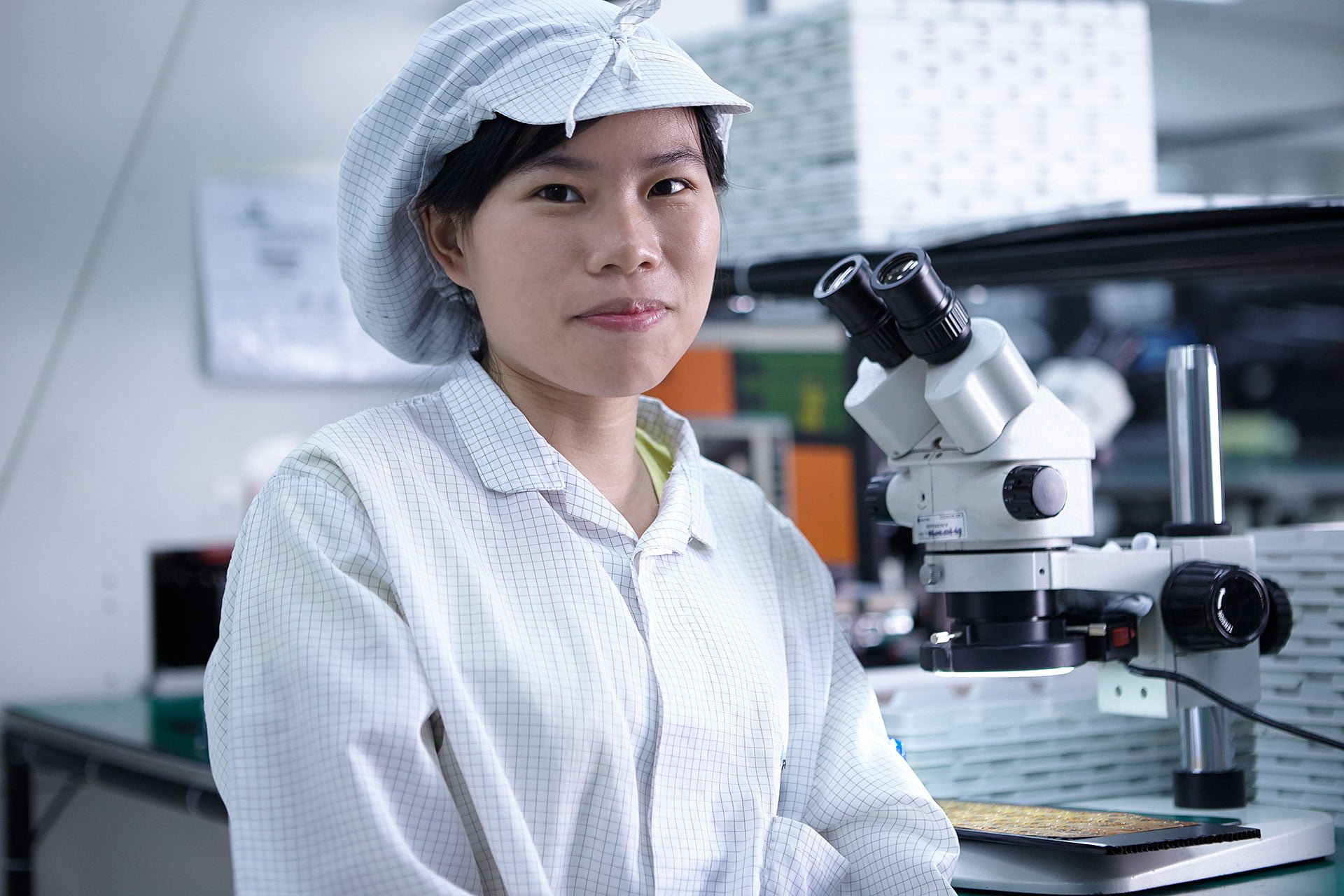 Mutltek flexible electronics, corporate photography on-location in their Zhuhai plant. Shanghai photo studio specialized in corporate photography.