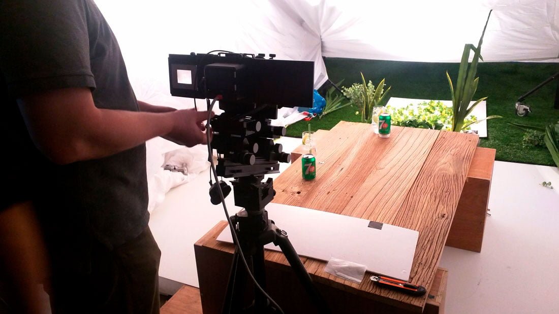 Behind the scenes photography of Kore Studios' latest campaign for Pepsi Co's 7up drink in China.