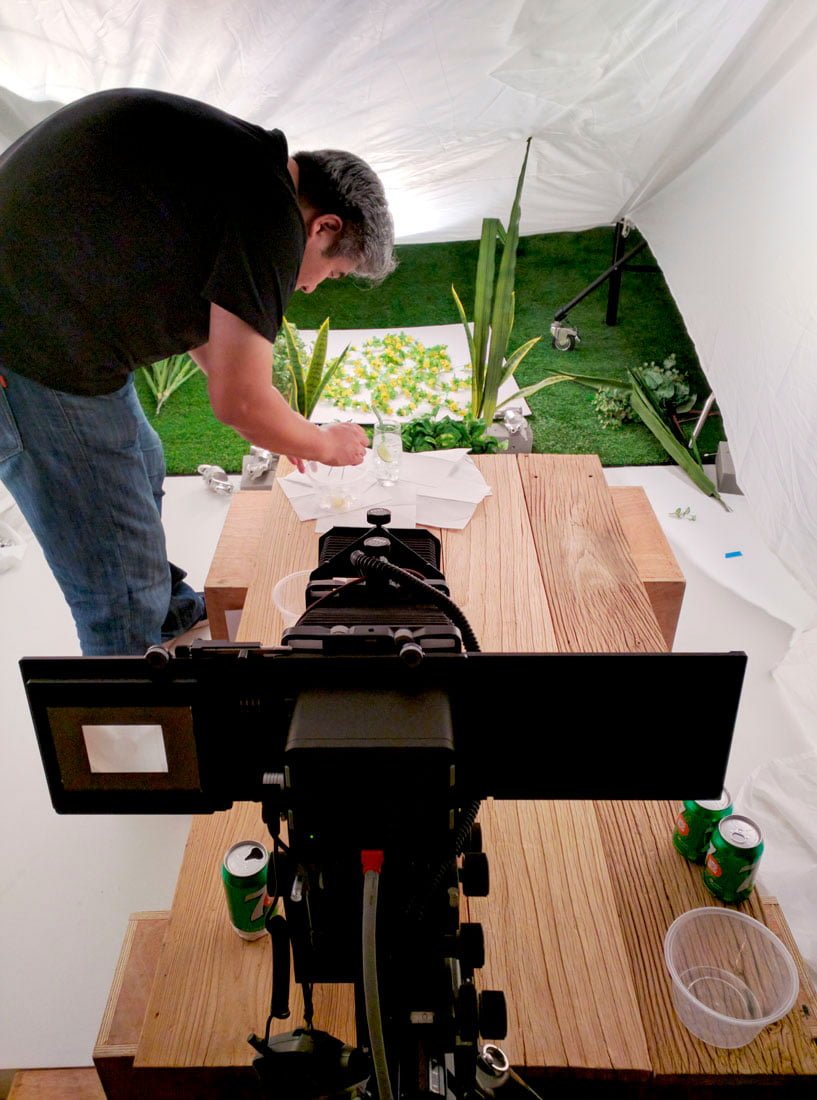 Behind the scenes photography of Kore Studios' latest campaign for Pepsi Co's 7up drink in China.